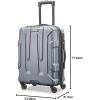 imageSamsonite Centric Hardside Expandable Luggage with Spinner Wheels Black CarryOn 20InchBlue Slate