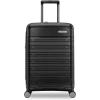 imageSamsonite Elevation Plus  CarryOn Hardside Luggage with QuickEntry Front Compartment  Scratch Resistant Polypropylene Shell AirTag Holder TSA Lock Airline Approved Cypress GreenTriple Black