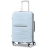 imageSamsonite Freeform 2Piece Luggage Set  CarryOn ampamp Large Checked Luggage with Dual Spinner Wheels  Durable Polypropylene Hardshell  TSA Lock AirlineApproved  Expandable Hard Shell  Light GreyPowder Blue