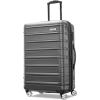 imageSamsonite Omni 2 24Inch Medium Checked Hardside Luggage with 360 Spinner Wheels  Scratch Resistant Hardshell  TSA Lock  Expandable Polycarbonate Shell for Lightweight Travel  Midnight BlackSolid Charcoal