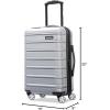 imageSamsonite Omni 2 24Inch Medium Checked Hardside Luggage with 360 Spinner Wheels  Scratch Resistant Hardshell  TSA Lock  Expandable Polycarbonate Shell for Lightweight Travel  Midnight BlackArctic Silver