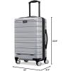 imageSamsonite Omni 2 24Inch Medium Checked Hardside Luggage with 360 Spinner Wheels  Scratch Resistant Hardshell  TSA Lock  Expandable Polycarbonate Shell for Lightweight Travel  Midnight BlackArtic Silver