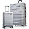 imageSamsonite Omni 2 24Inch Medium Checked Hardside Luggage with 360 Spinner Wheels  Scratch Resistant Hardshell  TSA Lock  Expandable Polycarbonate Shell for Lightweight Travel  Midnight BlackArctic Silver