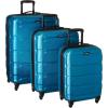 imageSamsonite Omni PC Hardside Expandable Luggage with Spinner Wheels Black CarryOn 20InchCaribbean Blue