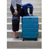 imageSamsonite Omni PC Hardside Expandable Luggage with Spinner Wheels Black CarryOn 20InchCaribbean Blue