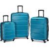 imageSamsonite Omni PC Hardside Expandable Luggage with Spinner Wheels Black CarryOn 20InchCaribbean Blue