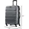 imageSamsonite Omni PC Hardside Expandable Luggage with Spinner Wheels Black CarryOn 20InchCharcoal