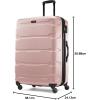 imageSamsonite Omni PC Hardside Expandable Luggage with Spinner Wheels Black CarryOn 20InchPink