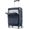 imageSamsonite Paralux Global CarryOn Luggage  Innovative Design  Quick Access Front Pocket  Dual Suspension Wheel Technology  TSA Lock  Expandable  Includes Removable Packing Cubes  OliveMidnight Navy