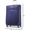 imageSamsonite Solyte DLX Softside Expandable Luggage with Spinner Wheels Mineral Grey CarryOn 20InchIris Blue