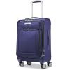 imageSamsonite Solyte DLX Softside Expandable Luggage with Spinner Wheels Mineral Grey CarryOn 20InchIris Blue