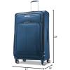 imageSamsonite Solyte DLX Softside Expandable Luggage with Spinner Wheels Mineral Grey CarryOn 20InchMediterranean Blue