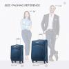 imageSamsonite Solyte DLX Softside Expandable Luggage with Spinner Wheels Mineral Grey CarryOn 20InchMediterranean Blue
