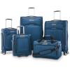 imageSamsonite Solyte DLX Softside Expandable Luggage with Spinner Wheels Mineral Grey CarryOn 20InchMediterranean Blue