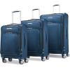 imageSamsonite Solyte DLX Softside Expandable Luggage with Spinner Wheels Mineral Grey CarryOn 20InchMediterranean Blue