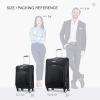 imageSamsonite Solyte DLX Softside Expandable Luggage with Spinner Wheels Mineral Grey CarryOn 20InchMidnight Black