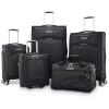 imageSamsonite Solyte DLX Softside Expandable Luggage with Spinner Wheels Mineral Grey CarryOn 20InchMidnight Black