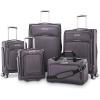 imageSamsonite Solyte DLX Softside Luggage Midnight Black UnderseaterMineral Grey