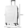 imageSamsonite Winfield 2  20Inch Hardside Luggage with 360 Spinner Wheels TSA Lock Airline Approved  CharcoalBrushed White