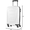 imageSamsonite Winfield 2  20Inch Hardside Luggage with 360 Spinner Wheels TSA Lock Airline Approved  CharcoalBrushed White