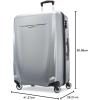 imageSamsonite Winfield 3 DLX Hardside Expandable Luggage with Spinners Silver CarryOn 20InchSilver