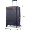 imageVirtuosa Hardside 21 Inch Carry On Luggage  Airline Approved with 360 Spinner Wheels RightHeight Adjustable Handle  Zippered WetPak  TSA Lock  Expandable Light Polycarbonate Shell  NavyNavy