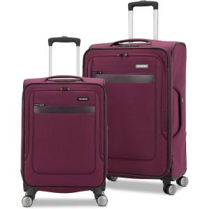 imageSamsonite Ascella 30 Softside Expandable Luggage with Spinner Wheels CO EXP Spinner BlackLight Plum