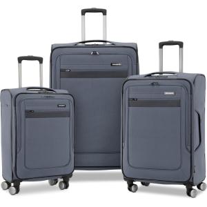 imageSamsonite Ascella 30 Softside Expandable Luggage with Spinner Wheels CO EXP Spinner BlackStateBlack