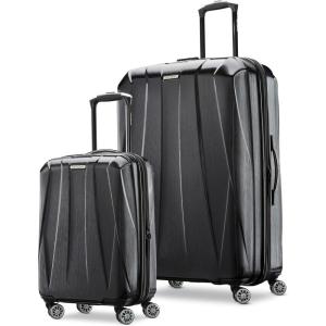 imageSamsonite Centric 2 Hardside Expandable Luggage with Spinner Wheels Silver 2Piece Set 2024Black