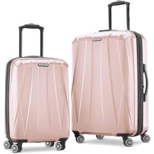 imageSamsonite Centric 2 Hardside Expandable Luggage with Spinner Wheels Silver 2Piece Set 2024Blossom Pink