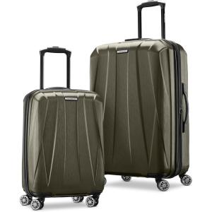 imageSamsonite Centric 2 Hardside Expandable Luggage with Spinner Wheels Silver 2Piece Set 2024Olive