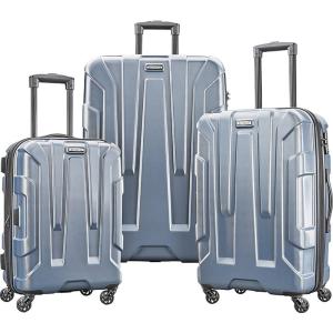 imageSamsonite Centric Hardside Expandable Luggage with Spinner Wheels Black CarryOn 20InchBlue Slate