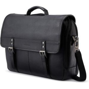 imageSamsonite Classic Leather FlapoverBlack