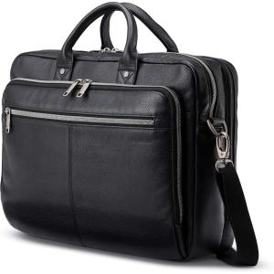 imageSamsonite Classic Leather Toploader BriefcaseBlack