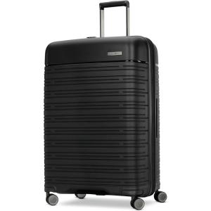 imageSamsonite Elevation Plus  CarryOn Hardside Luggage with QuickEntry Front Compartment  Scratch Resistant Polypropylene Shell AirTag Holder TSA Lock Airline Approved Cypress GreenTriple Black