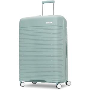 imageSamsonite Elevation Plus  CarryOn Hardside Luggage with QuickEntry Front Compartment  Scratch Resistant Polypropylene Shell AirTag Holder TSA Lock Airline Approved Cypress GreenCypress Green