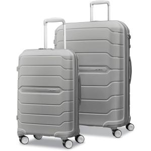 imageSamsonite Freeform 2Piece Luggage Set  CarryOn ampamp Large Checked Luggage with Dual Spinner Wheels  Durable Polypropylene Hardshell  TSA Lock AirlineApproved  Expandable Hard Shell  Light GreyLight Grey