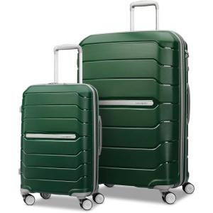 imageSamsonite Freeform 2Piece Luggage Set  CarryOn ampamp Large Checked Luggage with Dual Spinner Wheels  Durable Polypropylene Hardshell  TSA Lock AirlineApproved  Expandable Hard Shell  Light GreyPine Green