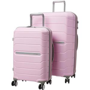 imageSamsonite Freeform 2Piece Luggage Set  CarryOn ampamp Large Checked Luggage with Dual Spinner Wheels  Durable Polypropylene Hardshell  TSA Lock AirlineApproved  Expandable Hard Shell  Light GreyPink Rose