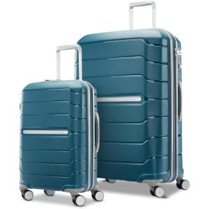 imageSamsonite Freeform 2Piece Luggage Set  CarryOn ampamp Large Checked Luggage with Dual Spinner Wheels  Durable Polypropylene Hardshell  TSA Lock AirlineApproved  Expandable Hard Shell  Light GreyDark Teal