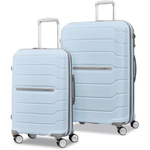 imageSamsonite Freeform 2Piece Luggage Set  CarryOn ampamp Large Checked Luggage with Dual Spinner Wheels  Durable Polypropylene Hardshell  TSA Lock AirlineApproved  Expandable Hard Shell  Light GreyPowder Blue