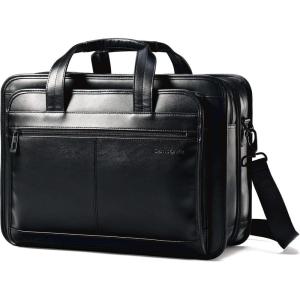 imageSamsonite Leather Expandable Briefcase Black One SizeBlack