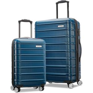 imageSamsonite Omni 2 24Inch Medium Checked Hardside Luggage with 360 Spinner Wheels  Scratch Resistant Hardshell  TSA Lock  Expandable Polycarbonate Shell for Lightweight Travel  Midnight BlackLagoon Blue