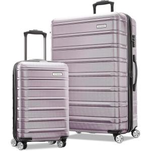 imageSamsonite Omni 2 24Inch Medium Checked Hardside Luggage with 360 Spinner Wheels  Scratch Resistant Hardshell  TSA Lock  Expandable Polycarbonate Shell for Lightweight Travel  Midnight BlackIcy Lilac