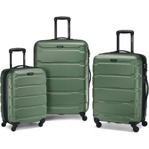 imageSamsonite Omni PC Hardside Expandable Luggage with Spinner Wheels Black CarryOn 20InchArmy Green