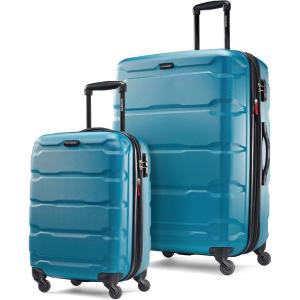 imageSamsonite Omni PC Hardside Expandable Luggage with Spinner Wheels Black CarryOn 20InchCaribbean Blue