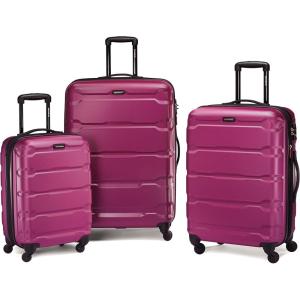 imageSamsonite Omni PC Hardside Expandable Luggage with Spinner Wheels Black CarryOn 20InchRadiant Pink