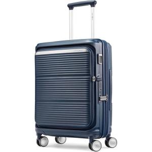 imageSamsonite Paralux Global CarryOn Luggage  Innovative Design  Quick Access Front Pocket  Dual Suspension Wheel Technology  TSA Lock  Expandable  Includes Removable Packing Cubes  OliveMidnight Navy