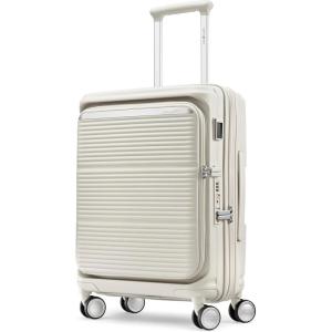 imageSamsonite Paralux Global CarryOn Luggage  Innovative Design  Quick Access Front Pocket  Dual Suspension Wheel Technology  TSA Lock  Expandable  Includes Removable Packing Cubes  OliveStone Grey