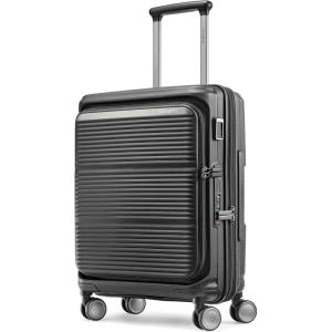 imageSamsonite Paralux Global CarryOn Luggage  Innovative Design  Quick Access Front Pocket  Dual Suspension Wheel Technology  TSA Lock  Expandable  Includes Removable Packing Cubes  OliveBlack